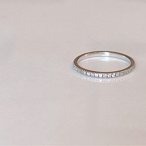 White gold paved diamonds band